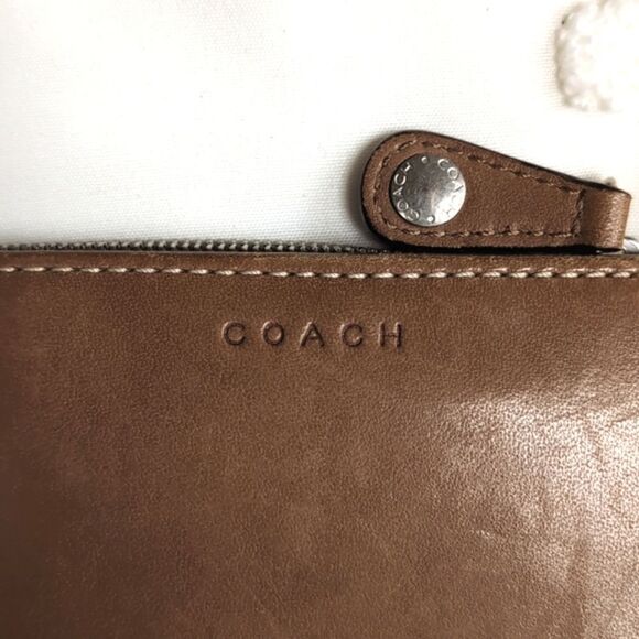 Coach Butter Soft Embossed Bifold/Zip Ladies Wallet- Camel Color - Picture 16 of 16